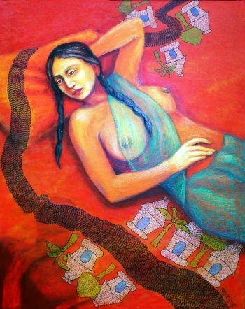 OIL ON CANVAS painting titled DREAM GIRL