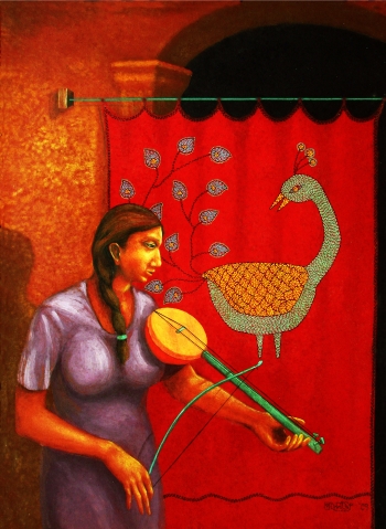 OIL ON CANVAS painting titled RADHA 1