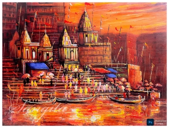  painting titled Varanasi 