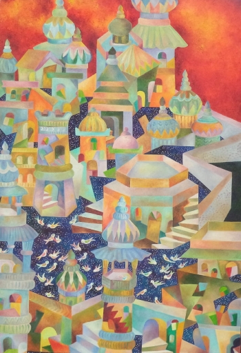 Oil on Canvas painting titled Oriental Dawn