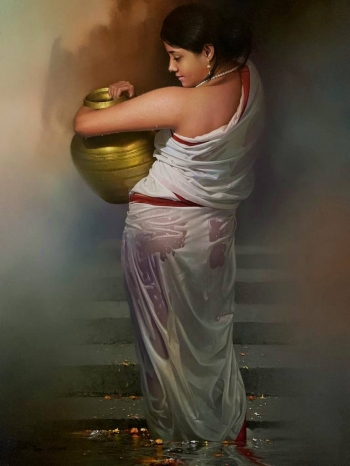 Oil & Acrylic on Canvas painting titled A Picture of Classic Grace