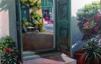 Oil on Canvas painting titled The Warmth of a Homecoming II