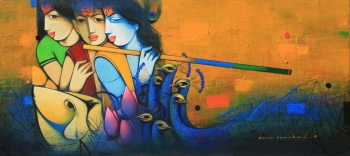 Acrylic on Canvas painting titled Young Innocence V