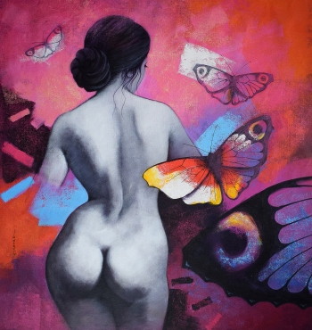 Acrylic on Canvas painting titled Freedom of Beauty_30