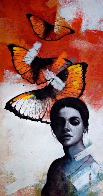 Acrylic on Canvas painting titled Freedom of Beauty_14