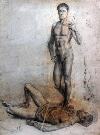 Pencil on Paper painting titled Professional Model